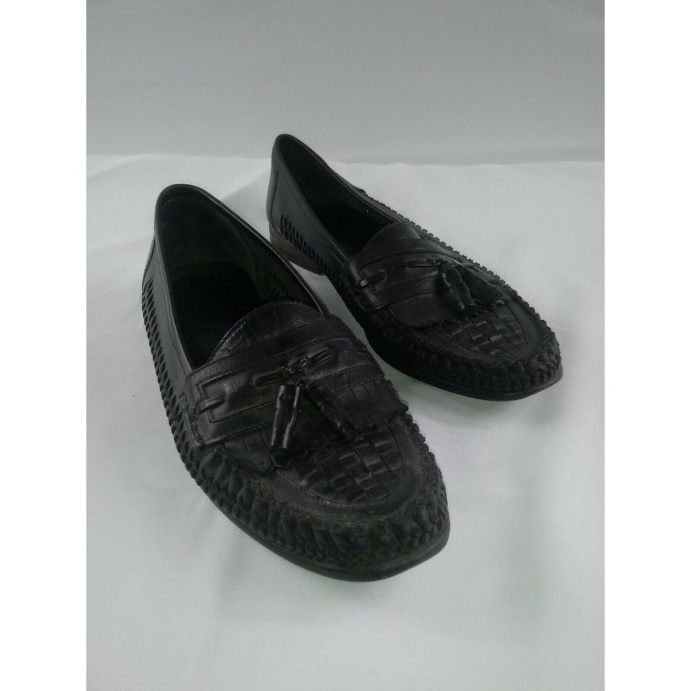 Mens Nun Bush Brown Leather Loafer Tassels Casual